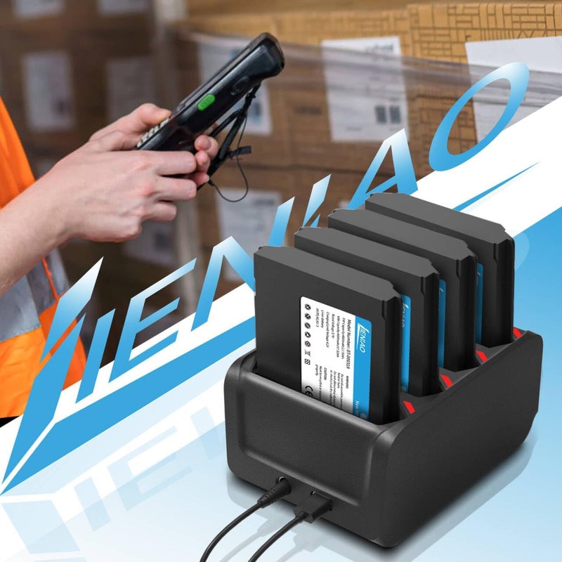 LIENIAO 4 Slot Charging Cradle kit for Zebra TC77 TC70 TC75 Battery SAC-TC7X-4BTYC1 Barcode Scanners BT-000318 TC72 TC70X TC75X Battery Charger Station with Type-C Cable and Power Adapter (1) - Image 5